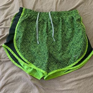 Green cheetah print NIKE shorts